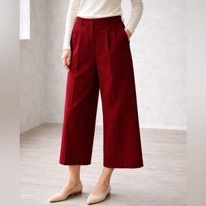 NWT VINCE Culotte in Deep Merlot | 14 | Gorgeous Drapey Luxe Fabric